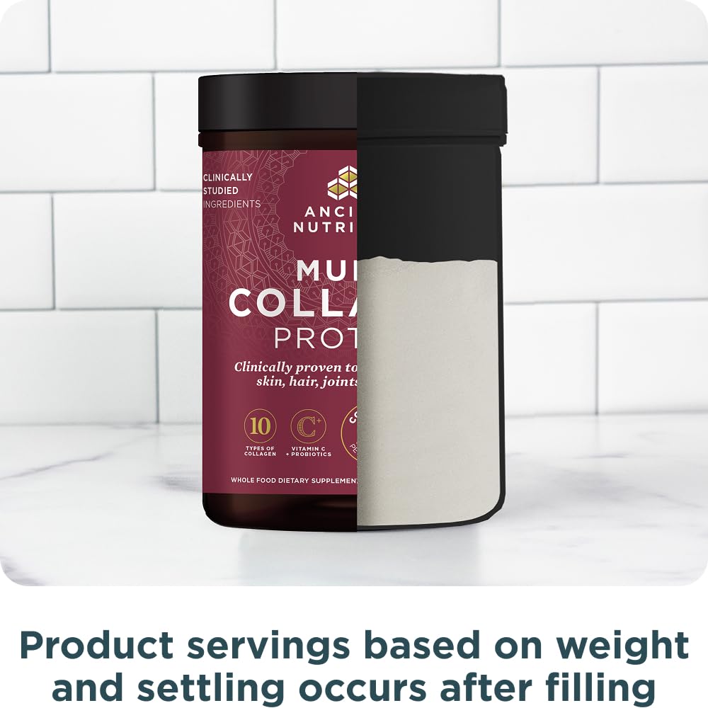 Ancient Nutrition Collagen Peptides Powder, Multi Collagen Protein, Women & Men, Vitamin C, Probiotics, Hydrolyzed Collagen, Supports Skin, Joints, Gut Health, Unflavored, 40 Servings - Image 8