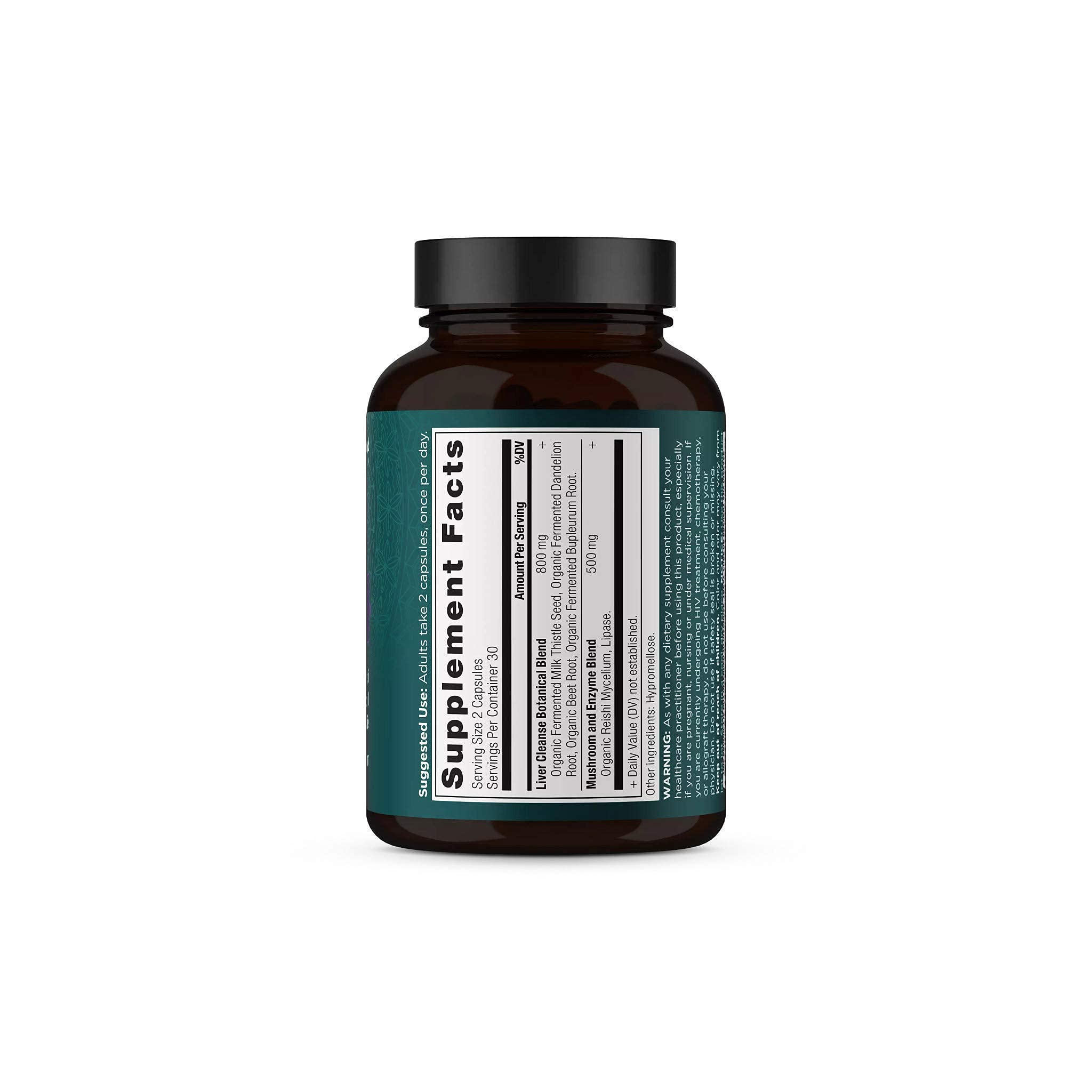Ancient Nutrition Liver Detox Supplement, Ancient Herbals Liver Cleanse with Milk Thistle, Dandelion Root & Reishi for Optimal Liver Support, 1300mg, Gluten Free, 60 Count - Image 7