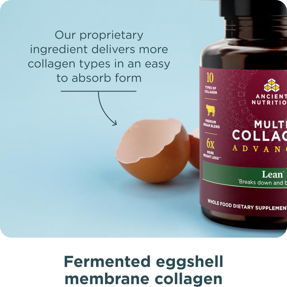 Ancient Nutrition Multi Collagen Advanced Lean with Probiotics, Hydrolyzed Collagen Peptides Supports Healthy Weight Loss and Fat Loss, 90 Count - Image 7