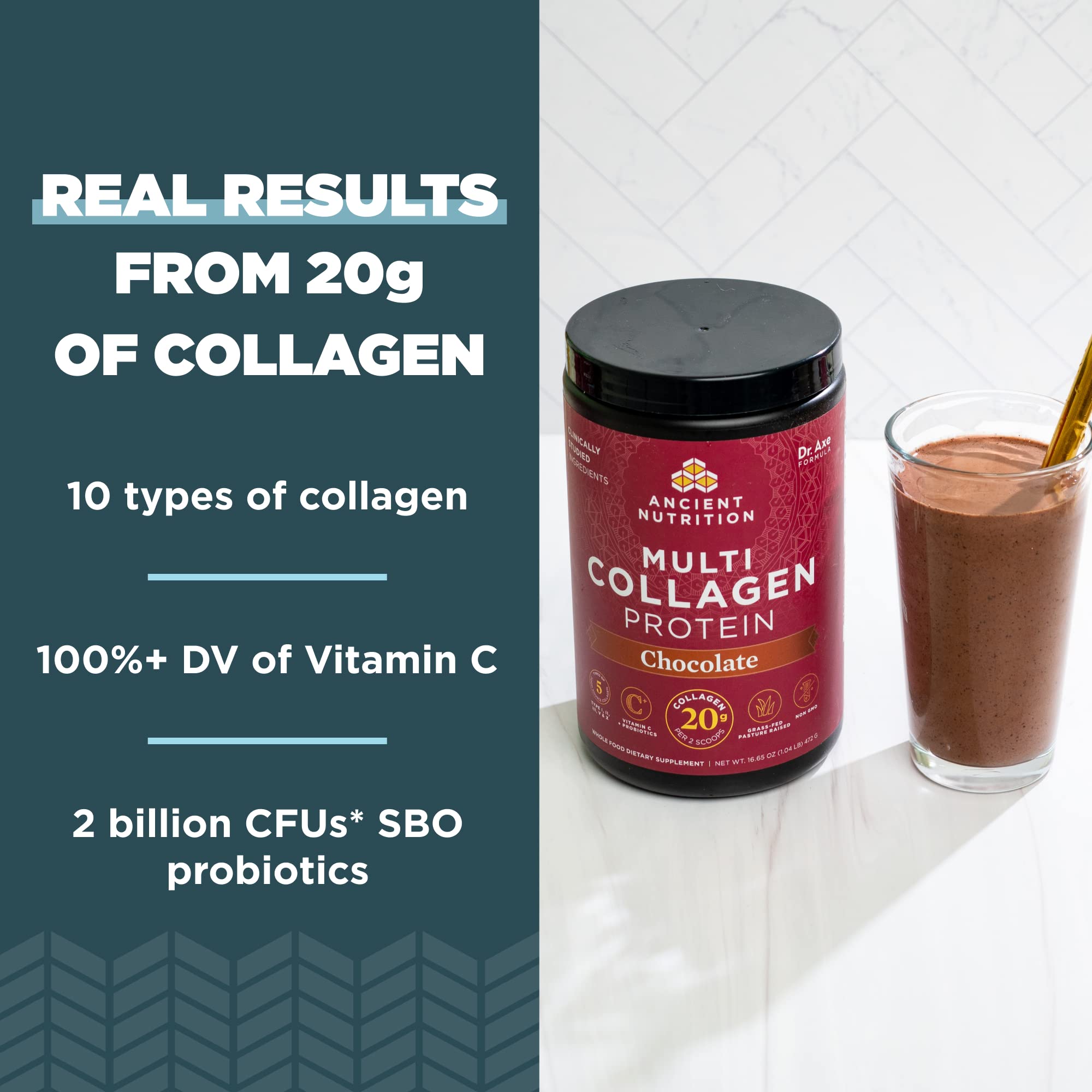 Ancient Nutrition Multi Collagen Protein Powder, Vanilla, 24 Servings + Multi Collagen Protein Powder, Chocolate, 24 Servings - Image 5