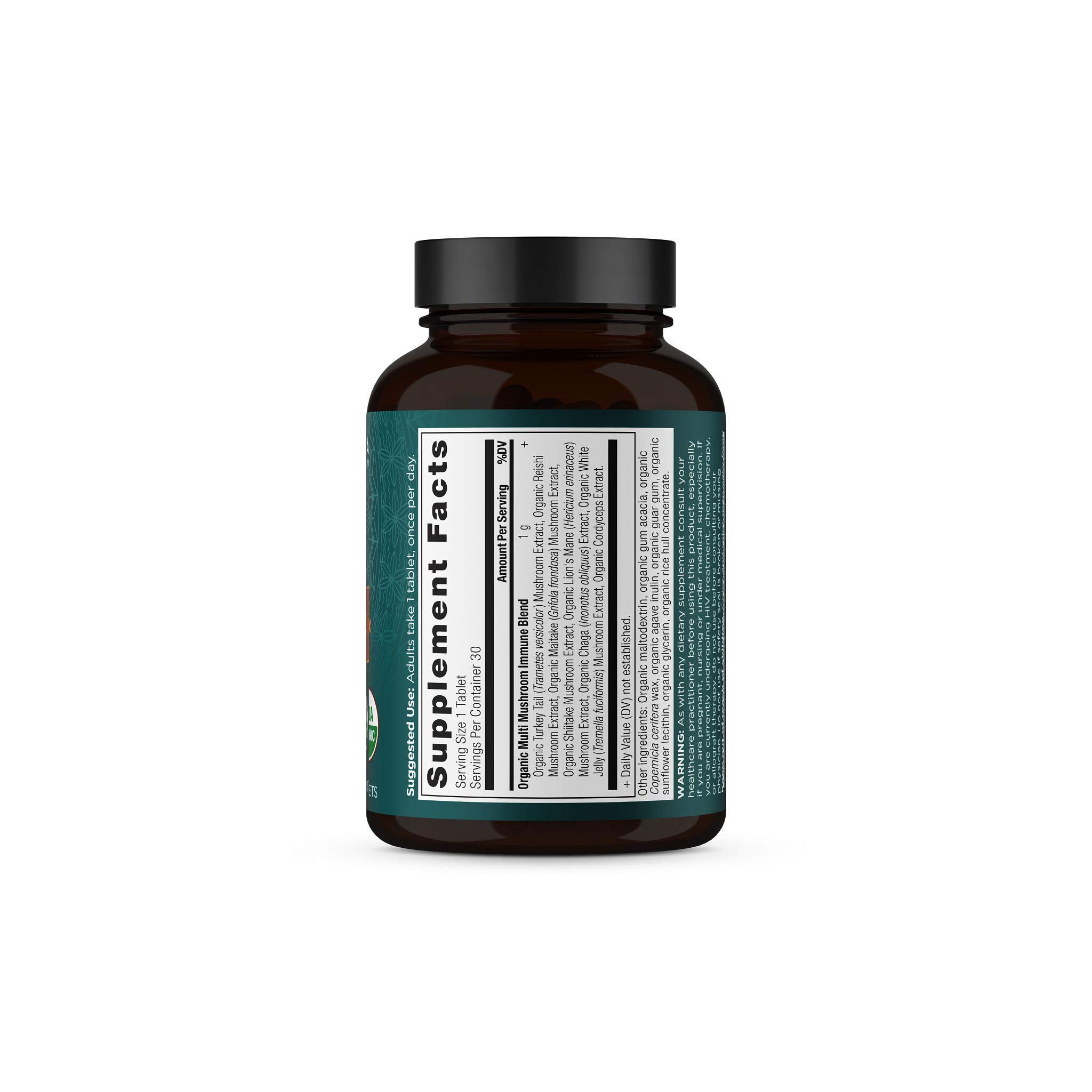 Ancient Nutrition Mushroom Supplement, Organic Multi Mushroom Immune Support Tablet, Supports Stress Response, Gluten Free, Paleo and Keto Friendly, 30 Count - Image 9