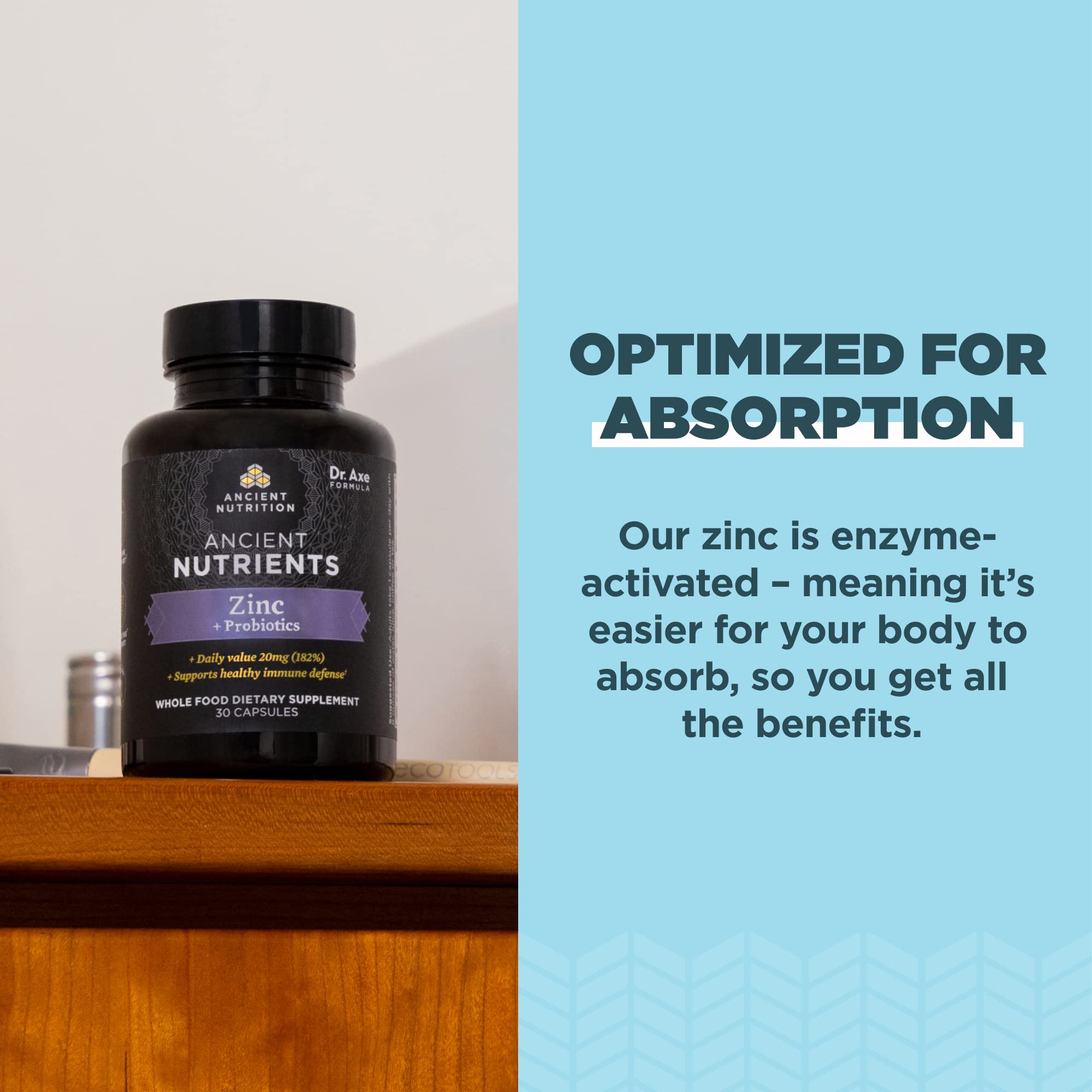 Ancient Nutrition Probiotics and Zinc Supplement, Supports Healthy Immune System and Gut Health, Made Without GMOs, Superfoods Supplement, Paleo and Keto Friendly, 30 Count - Image 4